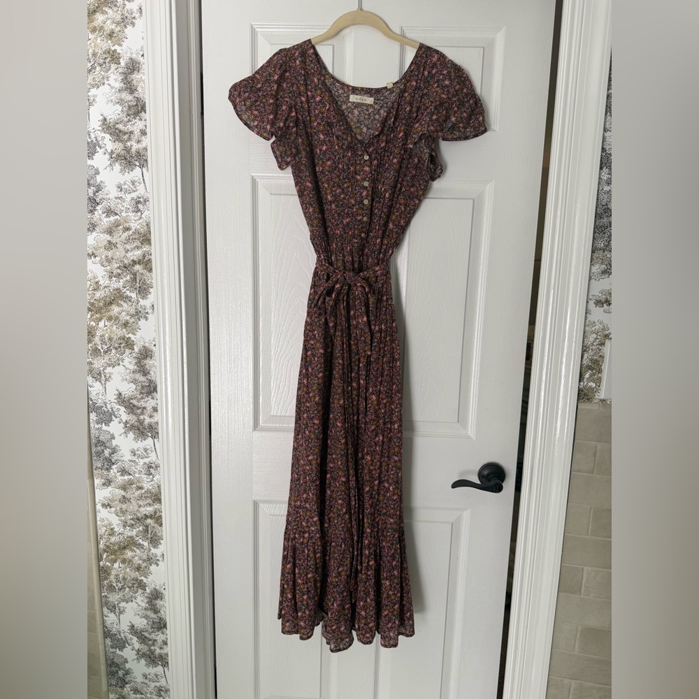 Doen Floral Dress with Tie